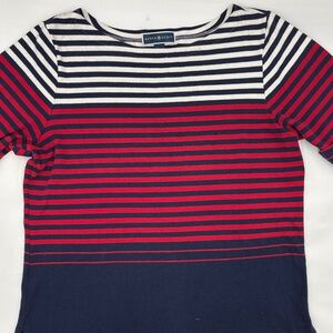 Karen Scott Stripped Short Sleeve T-Shirt